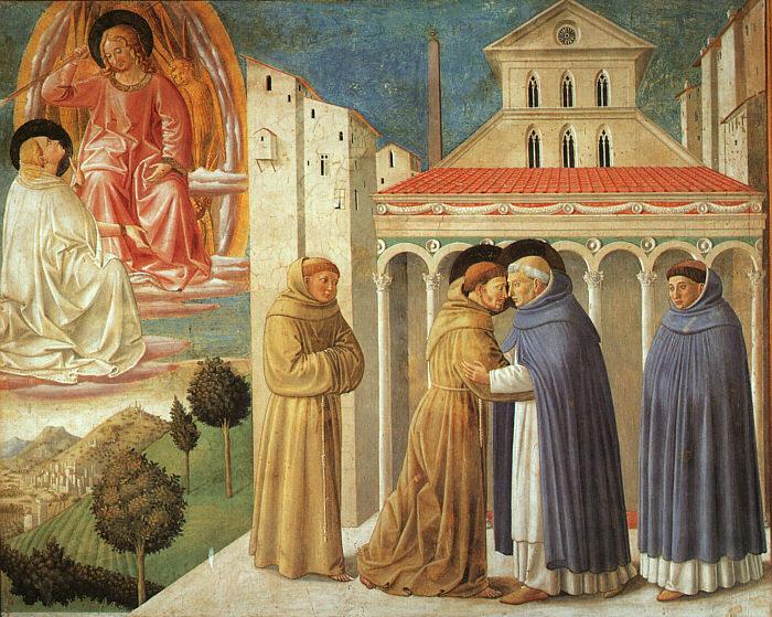 Benozzo Gozzoli The Meeting of Saint Francis and Saint Domenic
